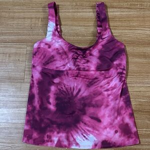 Nike Pink & Magenta Tie-Dye Athletic Tank